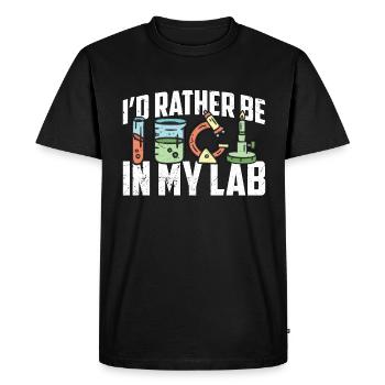 Lab Technician I'd Rather Be In Healthcare Medical - Men's Premium Organic T-Shirt - black - Front - Nico (187cm)