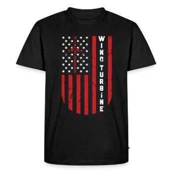 Wind Turbine Tech Wind Turbine Windmill Technician - Men's Premium Organic T-Shirt - black - Front - Nico (187cm)
