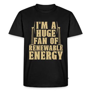 Technologie des éoliennes Je suis un grand fan de Windmill Lover - T-shirt Premium bio Homme - noir - Devant - Nico (187cm)