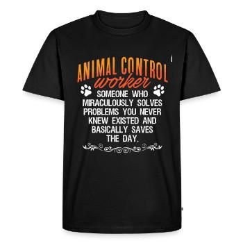 Animal Officer Animal Control Worker Enforcement - Men's Premium Organic T-Shirt - black - Front - Nico (187cm)