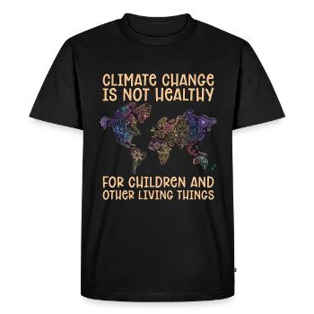 Le changement climatique n’est pas sain Aime la conservation - T-shirt Premium bio Homme - noir - Devant - Nico (187cm)