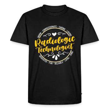 X-ray Tech Radiologic Technologist Loves Radiology - Men's Premium Organic T-Shirt - black - Front - Nico (187cm)
