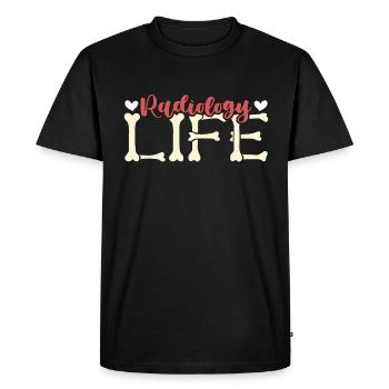 Technicien en radiologie en radiologie Sciences de la vie Technicien en radiologie - T-shirt Premium bio Homme - noir - Devant - Nico (187cm)