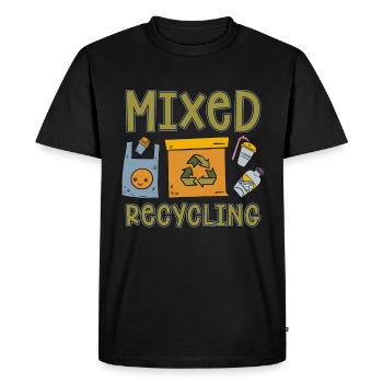 Recyclage Recyclage mixte Réutilisation Passez au vert Recycleur - T-shirt Premium bio Homme - noir - Devant - Nico (187cm)