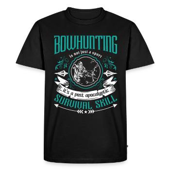 Bowhunting Is Not Just A Bow Arrow Sport Bowhunter - Men's Premium Organic T-Shirt - black - Front - Nico (187cm)