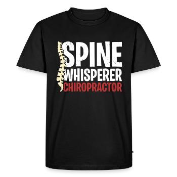 Chiropractic Spine Whisperer Massage Chiropractor - Men's Premium Organic T-Shirt - black - Front - Nico (187cm)