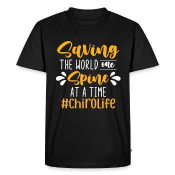 Chiropractic Saving The World Massage Chiropractor - Men's Premium Organic T-Shirt - black - Front - Nico (187cm)