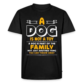 Animaux abandonnés Un chien n’est pas un jouet Animaux sans abri - T-shirt Premium bio Homme - noir - Devant - Nico (187cm)