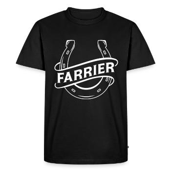 maréchal-ferrant en fer à cheval forgeage forger maréchal-ferrant - T-shirt Premium bio Homme - noir - Devant - Nico (187cm)