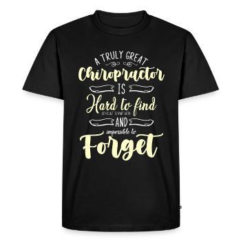 Chiropractic A Truly Great Chiropractor Massage - Men's Premium Organic T-Shirt - black - Front - Nico (187cm)