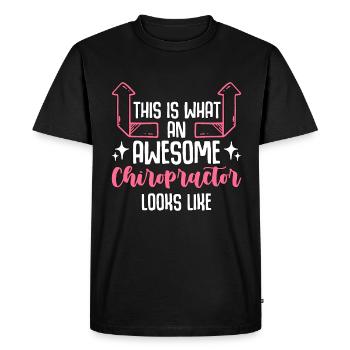 Chiropratique C’est ce qu’est un massage chiro génial - T-shirt Premium bio Homme - noir - Devant - Nico (187cm)