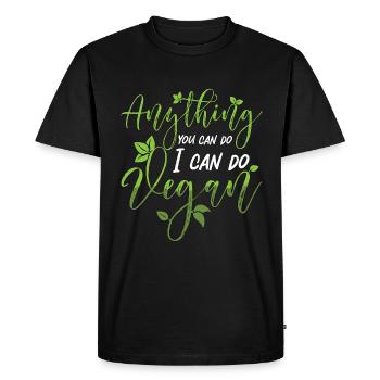 Chef végétalien Tout ce que vous pouvez faire Légumes Chefs végétaliens - T-shirt Premium bio Homme - noir - Devant - Nico (187cm)