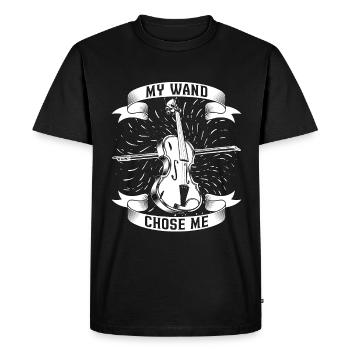 Violon Ma baguette m’a choisi Violoniste de musique classique - T-shirt Premium bio Homme - noir - Devant - Nico (187cm)
