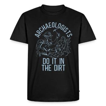 Archéologie Archéologue creuser Archéologue - T-shirt Premium bio Homme - noir - Devant - Nico (187cm)