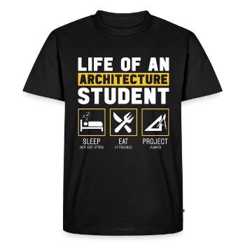 Life Of An Architecture Student Architect Job - Men's Premium Organic T-Shirt - black - Front - Nico (187cm)