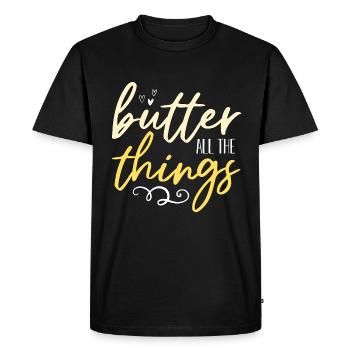 Ketogenic Diet Butter All The Things Healthy Food - Men's Premium Organic T-Shirt - black - Front - Nico (187cm)