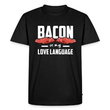 Régime cétogène Le bacon est mon amour Ketosis Keto Lover - T-shirt Premium bio Homme - noir - Devant - Nico (187cm)