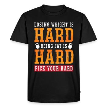Low Carbs Diet Losing Weight Is Hard Healthy Diet - Men's Premium Organic T-Shirt - black - Front - Nico (187cm)