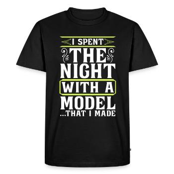 Architect Architects I Spent Night Architecture - Men's Premium Organic T-Shirt - black - Front - Nico (187cm)