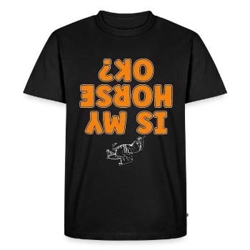 Le saut d’obstacles est mon cheval Ok Equine Saut d’obstacles - T-shirt Premium bio Homme - noir - Devant - Nico (187cm)