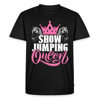 Show Jumping Queen Horse Riding Equine Show Jumper - Men's Premium Organic T-Shirt - black - Front - Nico (187cm)