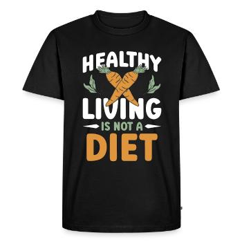 Vegan Diet Healthy Living Is Dairy Free Vegetarian - Men's Premium Organic T-Shirt - black - Front - Nico (187cm)