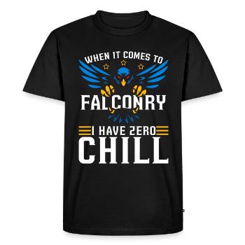 Fauconnerie Quand il s'agit de la chasse aux oiseaux Sport Falconer - T-shirt Premium bio Homme - noir - Devant - Nico (187cm)