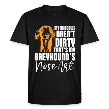Greyhound Racing Mon Windows Rescue Greyhound Racer - T-shirt Premium bio Homme - noir - Devant - Nico (187cm)