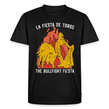 Bullfighting La Fiesta De Toros Loves Rodeo Clown - Men's Premium Organic T-Shirt - black - Front - Nico (187cm)