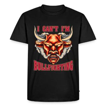 Tauromachie, je ne peux pas, je suis Rodeo Clown Torero - T-shirt Premium bio Homme - noir - Devant - Nico (187cm)
