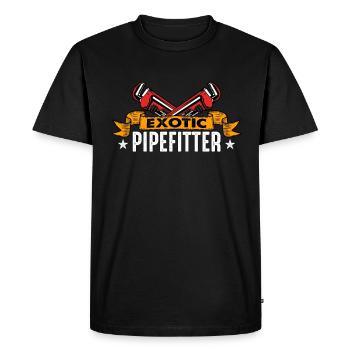 Tuyauteur Tuyauteur exotique Ouvrier en construction - T-shirt Premium bio Homme - noir - Devant - Nico (187cm)