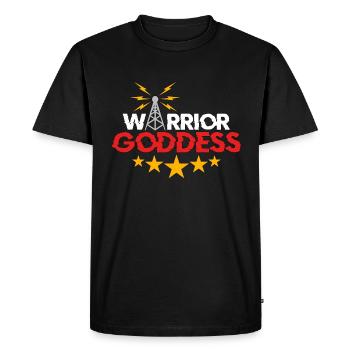 Ham Radio Guerrier Déesse Fréquence Radio Tour - T-shirt Premium bio Homme - noir - Devant - Nico (187cm)