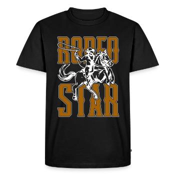 Steer Wrestling Rodeo Star Horses Steer Wrestling - T-shirt Premium bio Homme - noir - Devant - Nico (187cm)