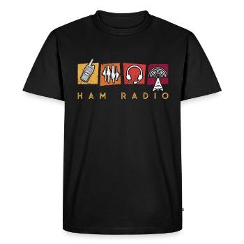Ham Radio Amateur Radio Operator Channel Frequency - Männer Premium Bio T-Shirt - Schwarz - Vorne - Nico (187cm)