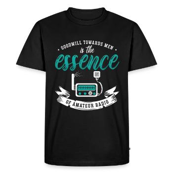 Bonne volonté de la radio amateur envers les hommes Antenne Tour de radio - T-shirt Premium bio Homme - noir - Devant - Nico (187cm)