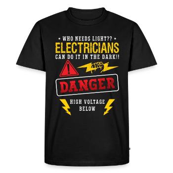 Electronics Repair Who Needs Light Repair Worker - Men's Premium Organic T-Shirt - black - Front - Nico (187cm)