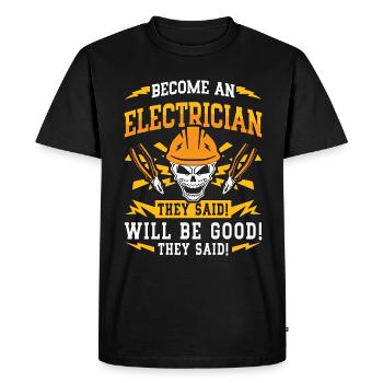 Electronics Repair Become An Electrician Repair - Men's Premium Organic T-Shirt - black - Front - Nico (187cm)