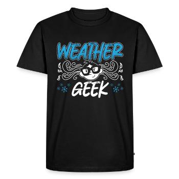 Météorologie Météo Prévisions Geek Météorologue - T-shirt Premium bio Homme - noir - Devant - Nico (187cm)