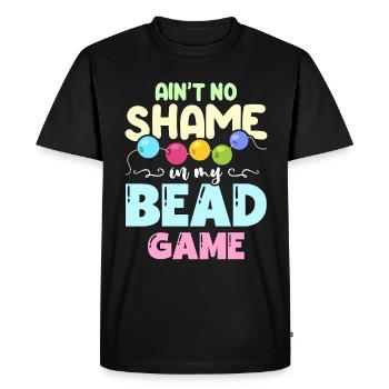 Perler n’est pas une honte dans ma fabrication de bijoux Perler - T-shirt Premium bio Homme - noir - Devant - Nico (187cm)
