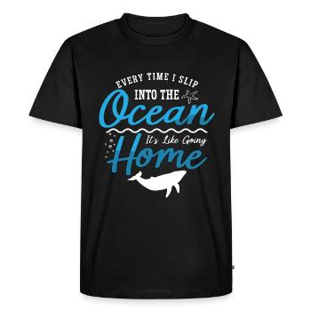 Marine Biology Every Time I Slip Into Underwater - Men's Premium Organic T-Shirt - black - Front - Nico (187cm)