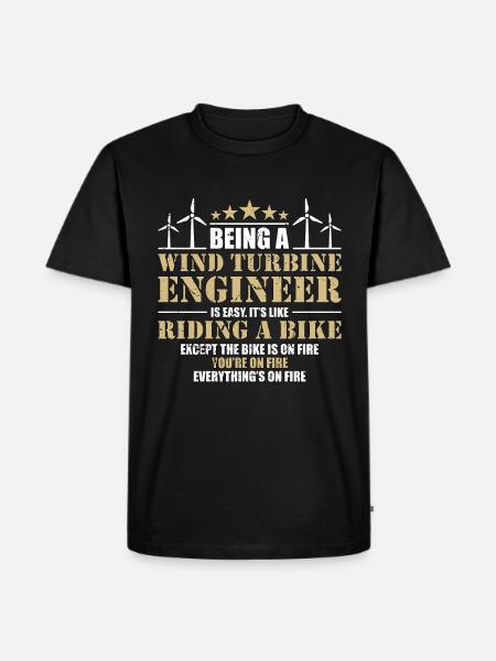 Wind Turbine Tech Being A Wind Turbine Technician - Men's Premium Organic T-Shirt - black