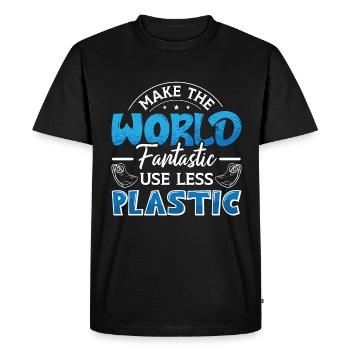 Climate Change Make The World Fantastic Awareness - Men's Premium Organic T-Shirt - black - Front - Nico (187cm)