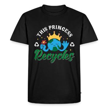 Recycler cette princesse recycle Go Green Recycler - T-shirt Premium bio Homme - noir - Devant - Nico (187cm)