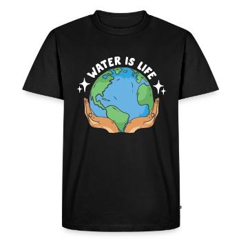 Le réchauffement climatique de l’eau est un activisme pour l’environnement de la vie - T-shirt Premium bio Homme - noir - Devant - Nico (187cm)