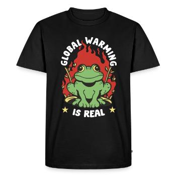 Le réchauffement climatique est un véritable activisme écologiste - T-shirt Premium bio Homme - noir - Devant - Nico (187cm)