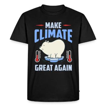 Le réchauffement climatique rend le climat à nouveau grand Sensibilisation - T-shirt Premium bio Homme - noir - Devant - Nico (187cm)