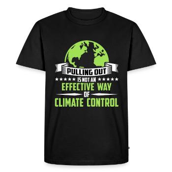 Le retrait du réchauffement climatique n’est pas écologiste - T-shirt Premium bio Homme - noir - Devant - Nico (187cm)