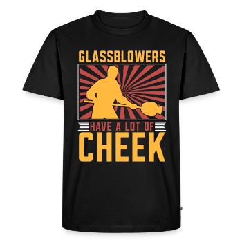 Le souffleur de verre soufflé a beaucoup aime la lampe - T-shirt Premium bio Homme - noir - Devant - Nico (187cm)