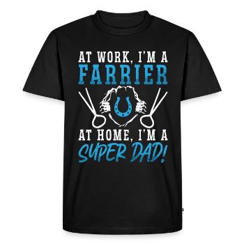 Maréchal-ferrant au travail Je suis maréchal-ferrant à la maison métallurgiste - T-shirt Premium bio Homme - noir - Devant - Nico (187cm)
