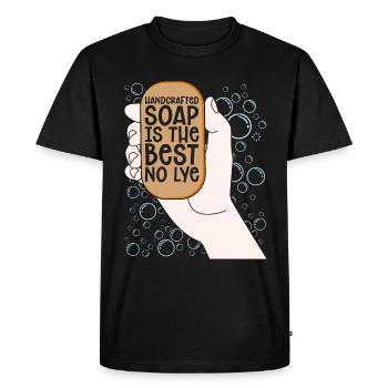 Soapmaking Handcrafted Soap Is The Saponification - Men's Premium Organic T-Shirt - black - Front - Nico (187cm)